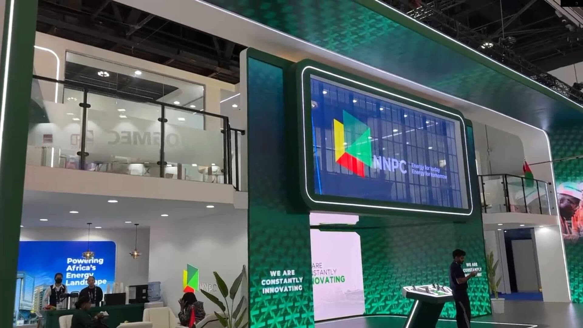NNPC — flat LED wall on a stand façade